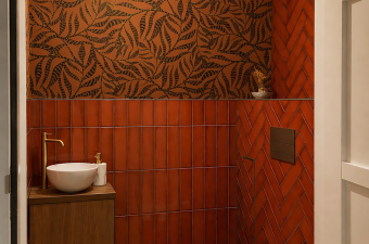 Retro botanisch toilet