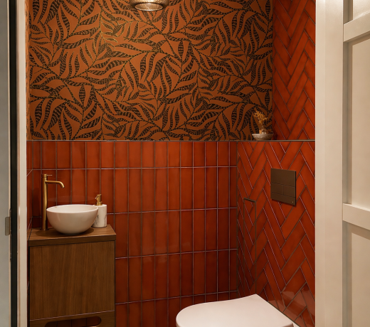 Retro botanisch toilet